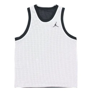 Men's Air Jordan Sport Dna Logo Printing Reversible Breathable Basketball Sports Black Vest DA7235-010