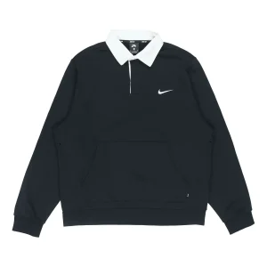 Men's Nike SB Fleece Skateboard Knit Breathable Splicing Embroidered Autumn Black DM6483-010