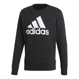 adidas Logo Crewneck Logo Sweatshirt 'Black White' CD6275