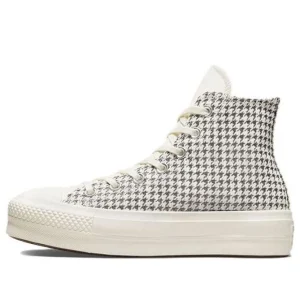 (WMNS) Converse Chuck Taylor All Star Lift Platform High 'Houndstooth Shine - Egret Pure Silver' A04276C