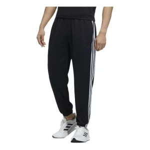 adidas 3S Pants Stripe Lacing Bundle Feet Training Sports Pants Black H37070