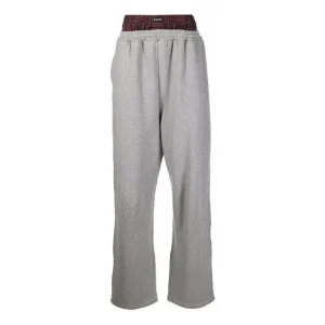 Balenciaga Trompe L'oeil Double Waistband Sweatpants 'Red Grey' 662627TKM366100