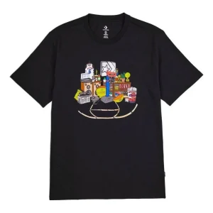 Converse Throwback T-Shirt Asia Sizing 'Black' 10023259-A01