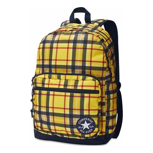 Converse Go 2 Plaid Backpack 'Yellow' 10019901-A02