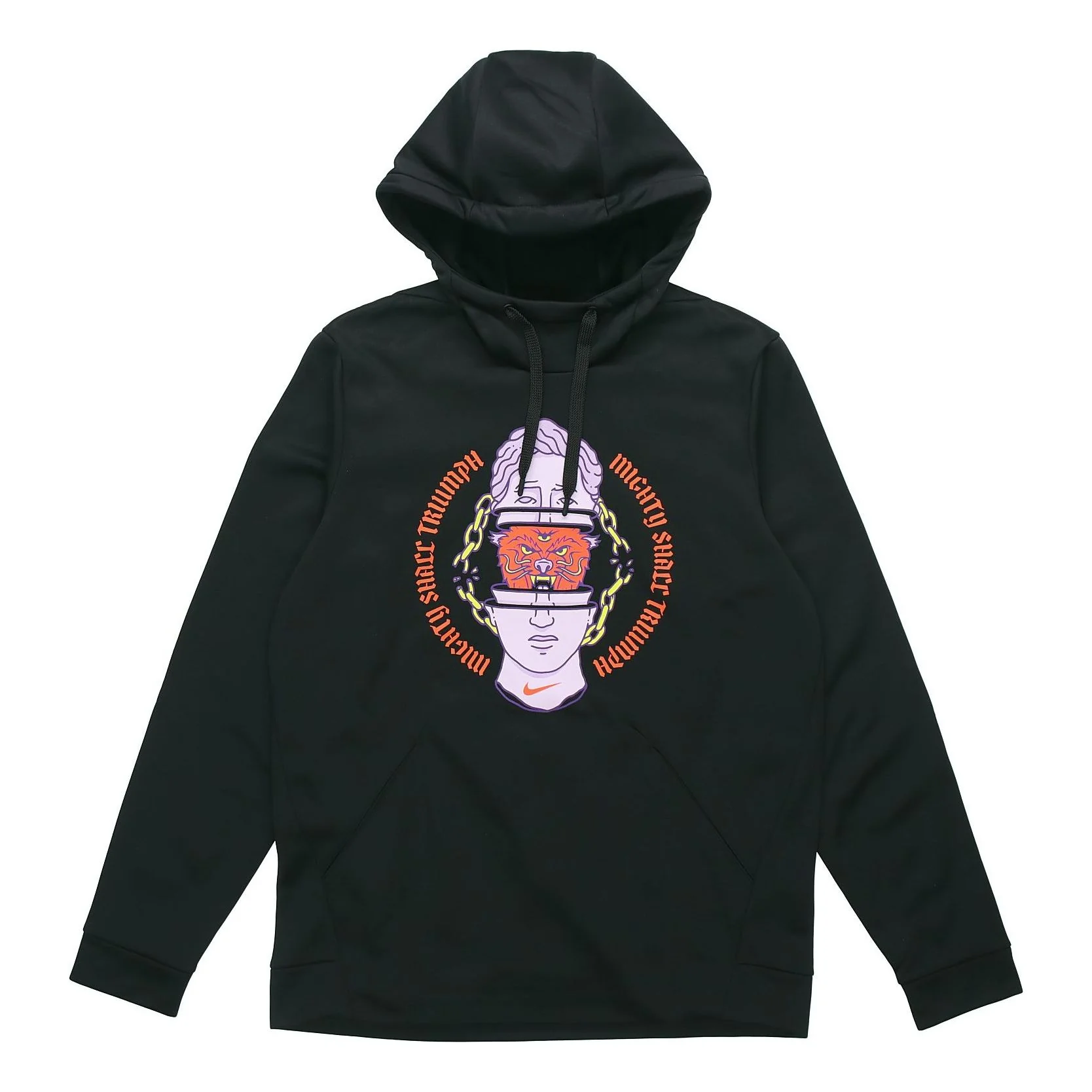 Nike Therma Abstract Pattern Pullover Training Fleece Lined Black CK4585-010