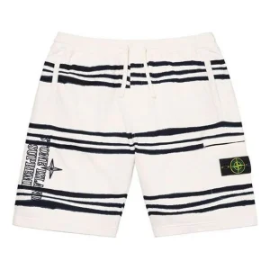 Supreme Week 13 x Stone Island Warp Stripe Sweatshort SUP-FW20-299-WHI
