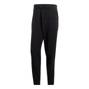 Men's adidas Zne Pnt P Fl Solid Color Big Pocket Training Casual Sports Pants/Trousers/Joggers Black DX7643
