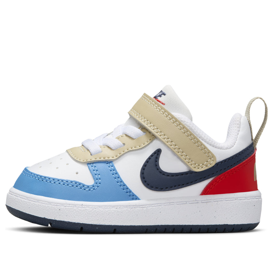 (TD) Nike Court Borough Low Recraft 'White Thunder Blue Light Crimson' DV5458-124
