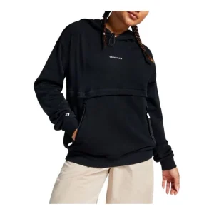 (WMNS) Converse Wordmark Hoodie Asia Sizing 'Black' 10026576-A03