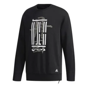 Men's adidas Martial Arts Series Casual Sports Breathable Round Neck Black CV6227