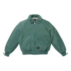Supreme x Dickies FW23 Week9 Fur Collar Bomber Jacket 'Green' SUP-FW23-161