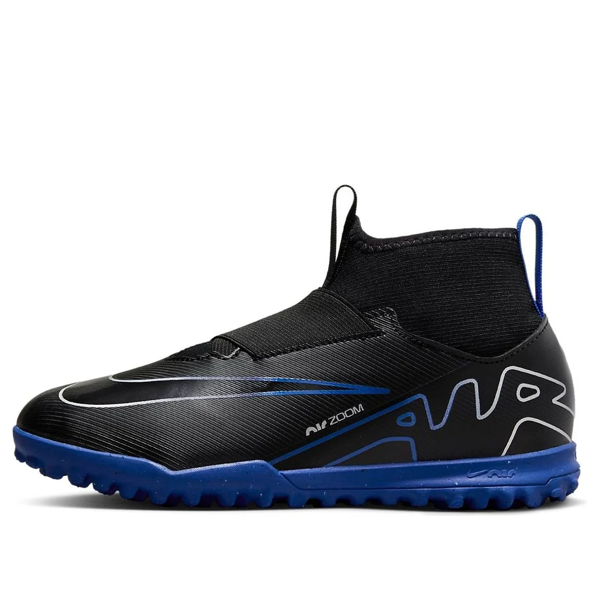 (GS) Nike Jr. Mercurial Superfly 9 Academy TF High 'Black Hyper Royal' DJ5616-040