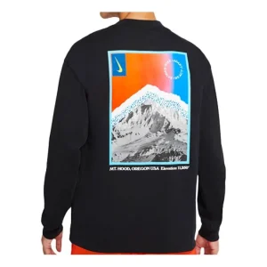Nike Back Snow Mountain Printing Casual Sports Black CZ4664-010