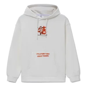 Li-Ning x Disney Crossover Series Alphabet Printing Hoodie 'White Orange' AWDS551-4