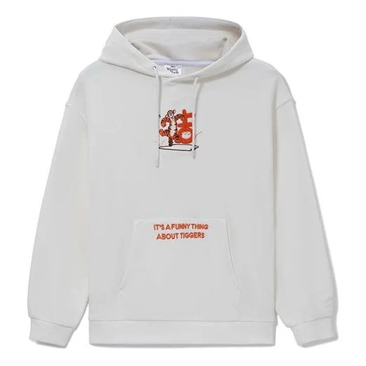 Li-Ning x Disney Crossover Series Alphabet Printing Hoodie 'White Orange' AWDS551-4