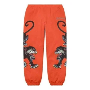 Supreme Panther Sweatpants 'Orange Black' SUP-SS21-763