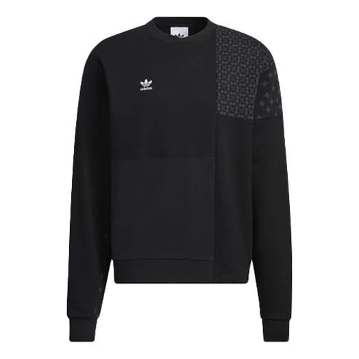 adidas originals CNY Limited Pattern Printing Sports Round Neck Pullover Black HC0565
