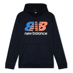 New Balance Tenacity Performance Hoodie Asia Sizing 'Navy Orange' AMT21021-ECL