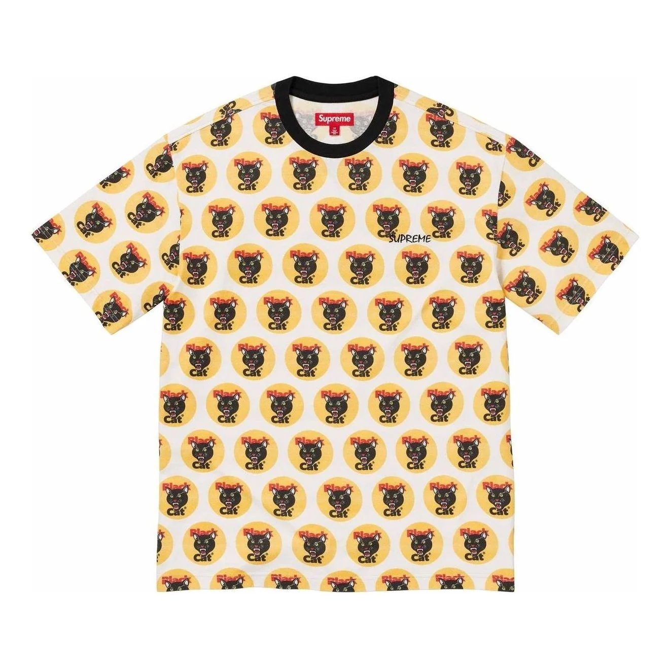 Supreme Black Cat T-Shirt 'Yellow Black' SUP-SS24-282