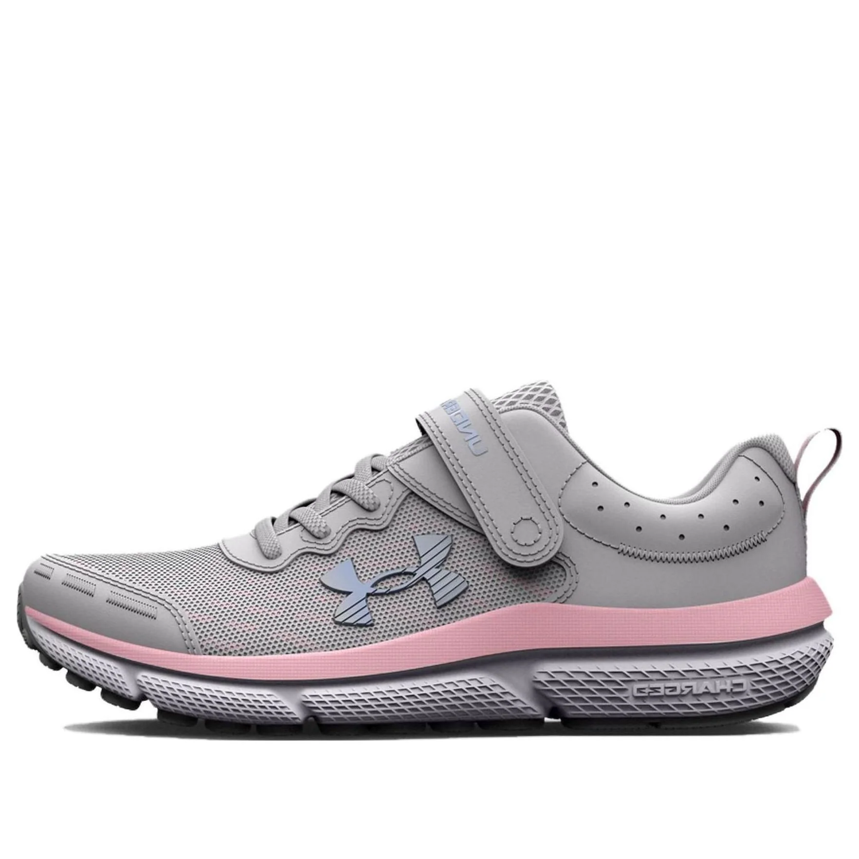 (PS) Under Armour Assert 10 AC Wide 'Halo Grey Pink Sugar' 3026193-100
