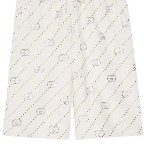 Gucci Cotton Jersey Shorts With Crystals 'Off White' 693049-XJFY8-9088