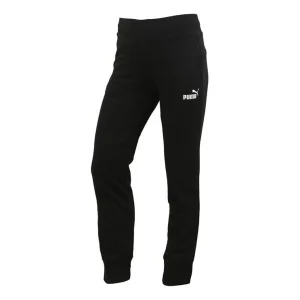 (WMNS) PUMA Essentials Sweatpants 'Black White' 586548-01