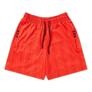 Men's adidas originals x Alexander Wang Crossover Solid Color Lacing Athleisure Casual Sports Shorts Red DM9682