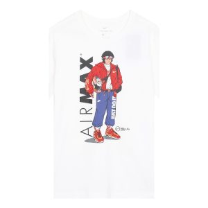 Nike Sportswear Pattern Printing Sports Round Neck Short Sleeve White DB6158-100