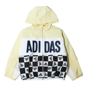 (PS) adidas Logo Stretch-woven Jacket 'Yellow White Black' HM5183