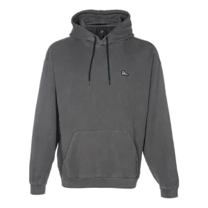 Converse Loose Fit Sneaker Patch Hoodie Asia Sizing 'Black Grey' 10025537-A01