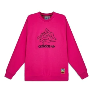 adidas originals Adv Crew Athleisure Casual Sports Round Neck Pullover Pink GV0924