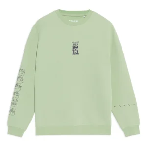 Li-Ning BADFIVE Sports Basketball Series Printing Sports Round Neck Pullover 'Green' AWDS135-5