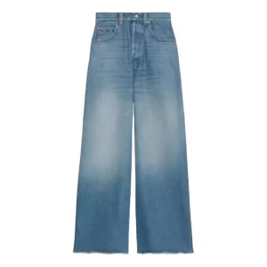 (WMNS) Gucci Denim Pants With Slim Horsebit 'Blue' 776580-XDCRA-4447
