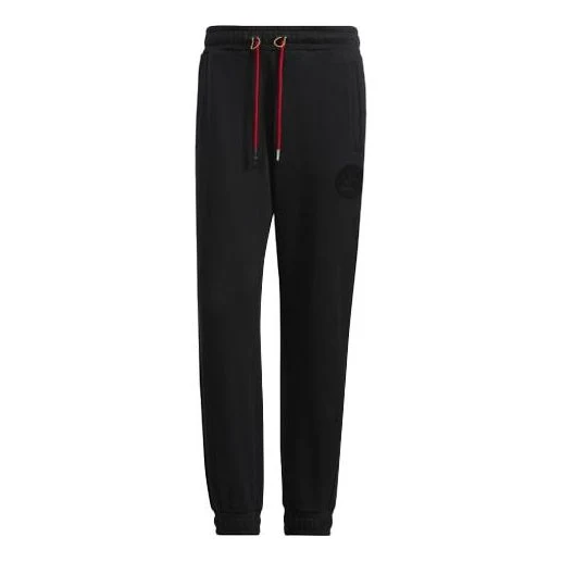 Men's adidas originals Limited Loose Bundle Feet Lacing Sports Pants/Trousers/Joggers Black HD0322
