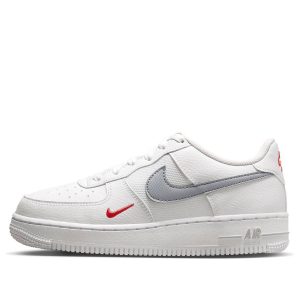 (GS) Nike Air Force 1 Low 'White Grey Red' FD9772-100