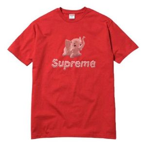 Supreme SS17 Elephant Tee Red Small Printing Short Sleeve Unisex SUP-SS17-320