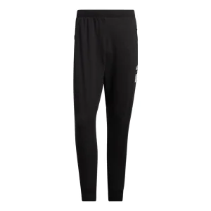 Men's adidas Solid Color Elastic Waistband Sports Pants/Trousers/Joggers Black HE5152
