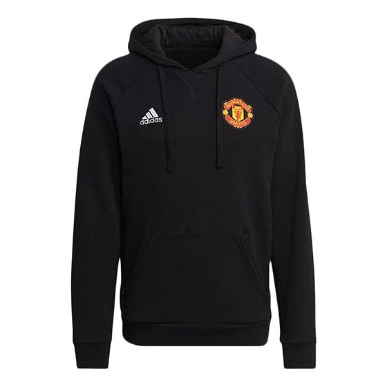 adidas Manchester United Embroidered team logo Hoodie 'Black' GR3909