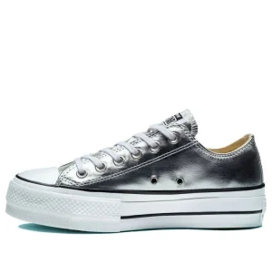 (WMNS) Converse Chuck Taylor All Star Lift Ox 'Silver' 560248C