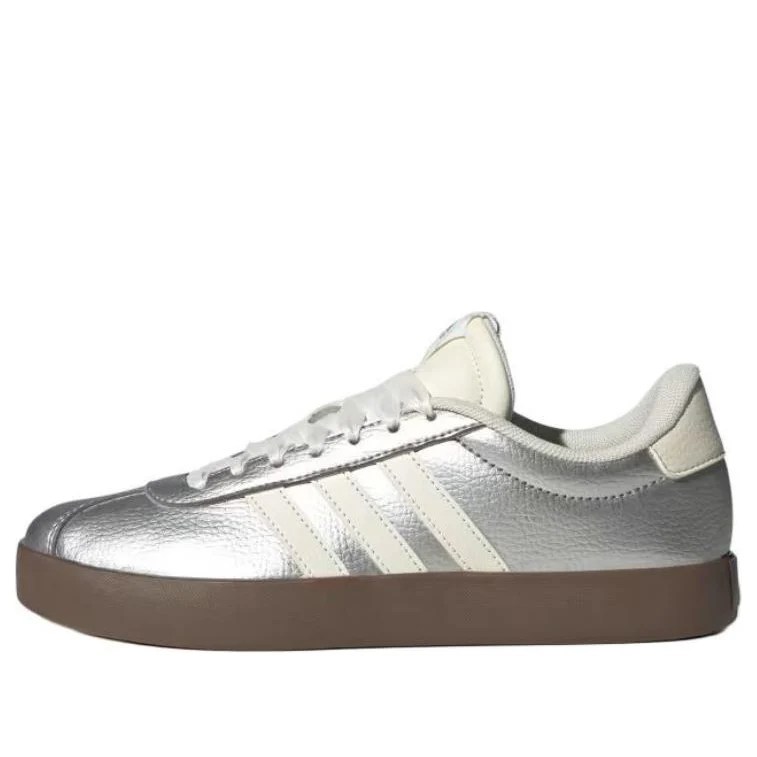 (WMNS) adidas VL COURT 3.0 'Silver Metallic Off White Gum' JQ7315