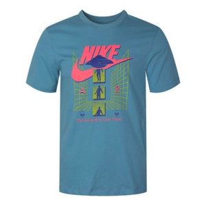 Nike Alien Printing Logo Sports Round Collar Male Blue CU6949-424