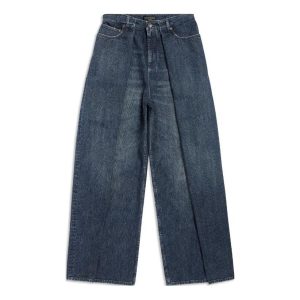 Balenciaga Double Side Pants 'Dark Blue' 767983TNW654445