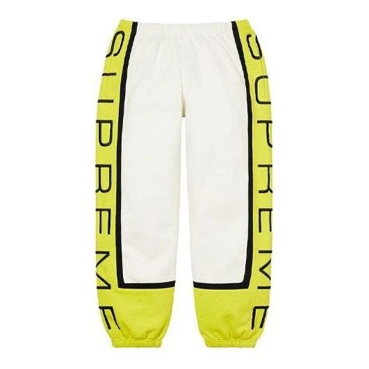 Supreme Paneled Sweatpants 'White Yellow Black' SUP-SS21-466