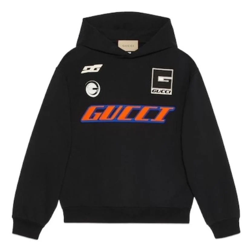 Gucci Moto Logo Hoodie 'Black Multi' 778379-XJGEN-1082