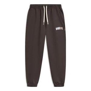 Li-Ning BadFive Logo Knit Sweatpants 'Dark Brown' AKLT841-2