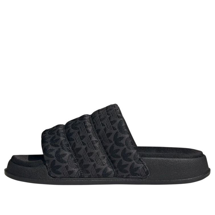 (WMNS) adidas Adilette Essential Slides 'Trefoil Monogram Black' IG7149