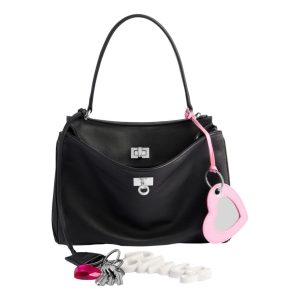 (WMNS) Balenciaga Rodeo Small Handbag Used Effect With One Charm 'Black' 7897792AA831000