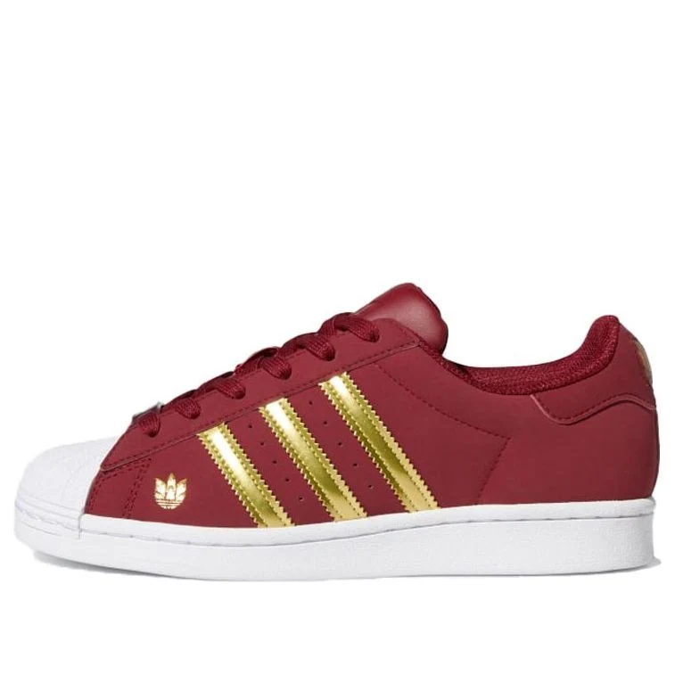 (WMNS) adidas Superstar 'Burgundy Gold Metallic' FZ2119