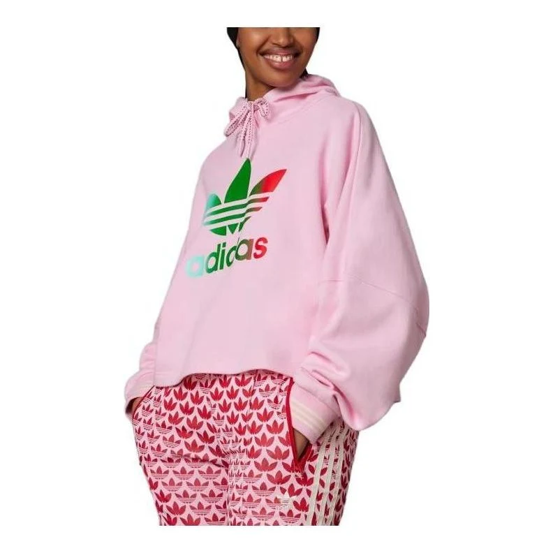 (WMNS) adidas Originals Adicolor 70s Cropped Hoodie 'Pink' IK7863