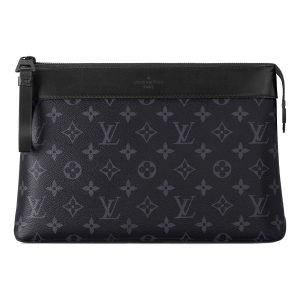 LOUIS VUITTON Pochette Voyage Souple Monogram Eclipse 'Black' M82543
